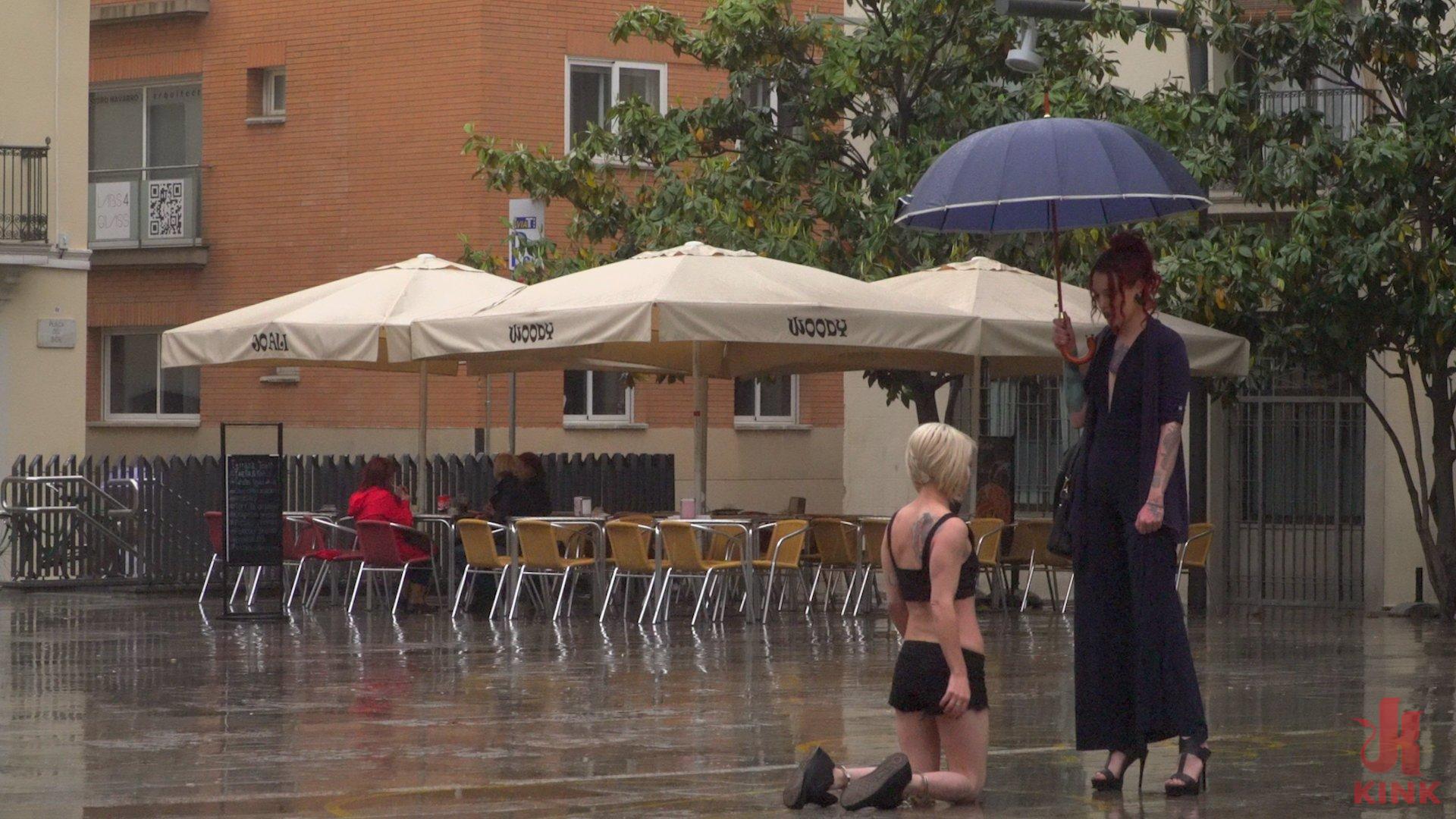 Eager bitch slap and flogged in the rain part 1 Nora\'s