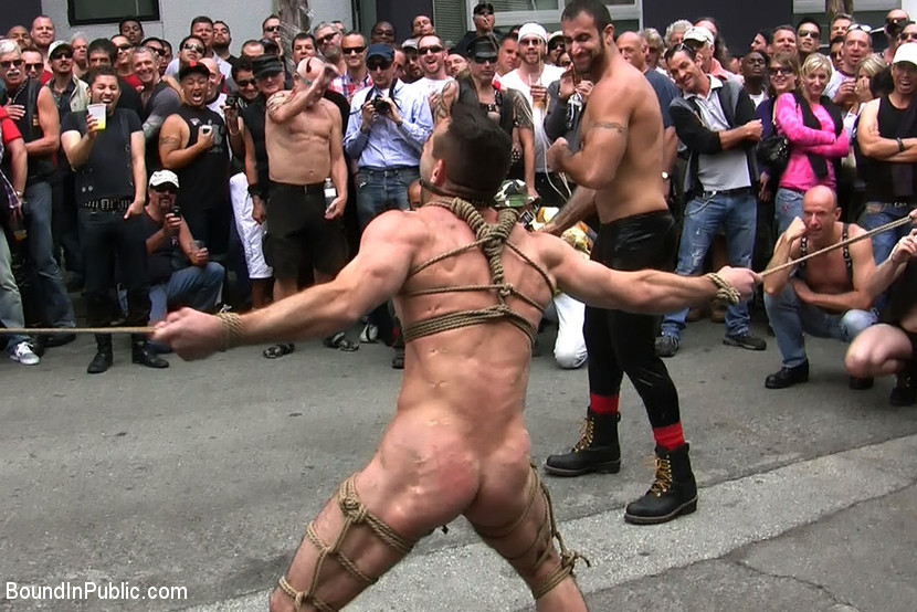Muscle Slave Is Stripped Naked Used And Humiliated While Hordes Of 