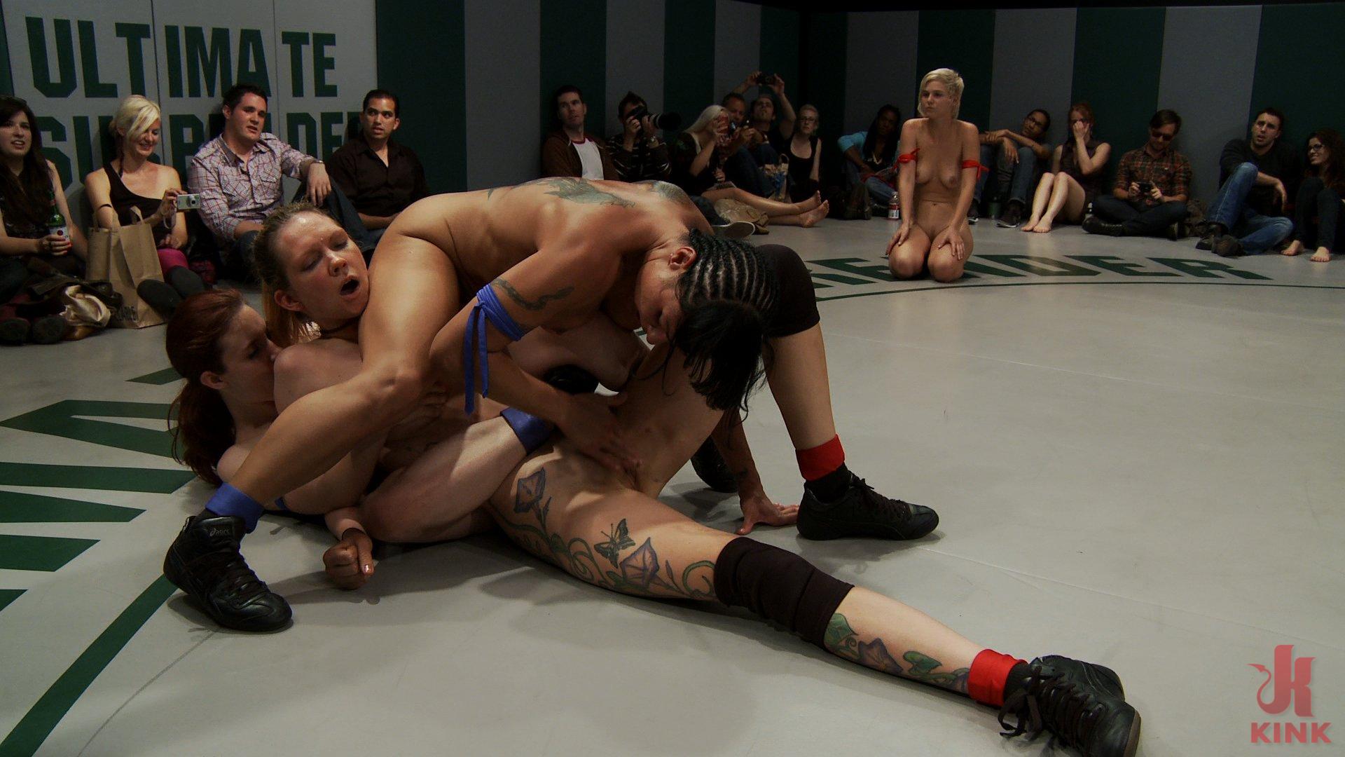 Photo number 9 from Brutal non-scripted Tag Team Wrestling  Rd2 of last month amazing match, in front of a live crowd shot for Ultimate Surrender on Kink.com. Featuring Iona Grace, Isis Love, Mahina Zaltana, Rain DeGrey and Chloe Camilla in hardcore BDSM & Fetish porn.