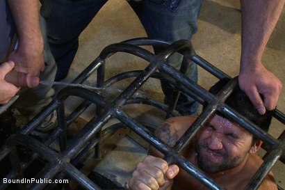 Photo number 3 from Dominic Pacifico gang fucked & pissed on by strange men shot for Bound in Public on Kink.com. Featuring Spencer Reed and Dominic Pacifico in hardcore BDSM & Fetish porn.
