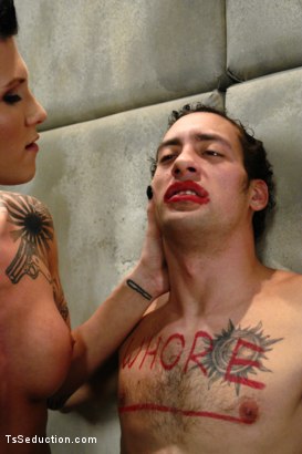 Photo number 7 from Feeding The Wolves: Ts Danni Daniels takes Prey shot for TS Seduction on Kink.com. Featuring Danni Daniels and DJ in hardcore BDSM & Fetish porn.