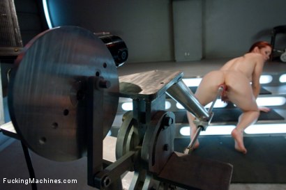 Photo number 2 from Sassy Red Head with Gorgeous Long Legs Fucked OUT by Machines shot for Fucking Machines on Kink.com. Featuring Melody Jordan in hardcore BDSM & Fetish porn.