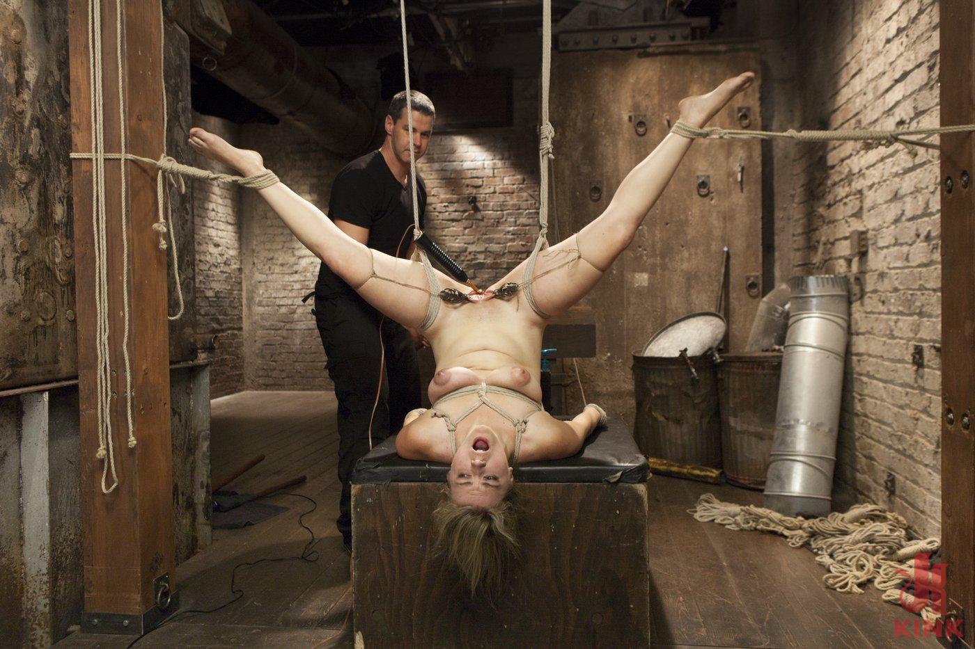 Photo number 13 from Busty Blonde Babe Gets Molested shot for Hogtied on Kink.com. Featuring Winnie Rider in hardcore BDSM & Fetish porn.