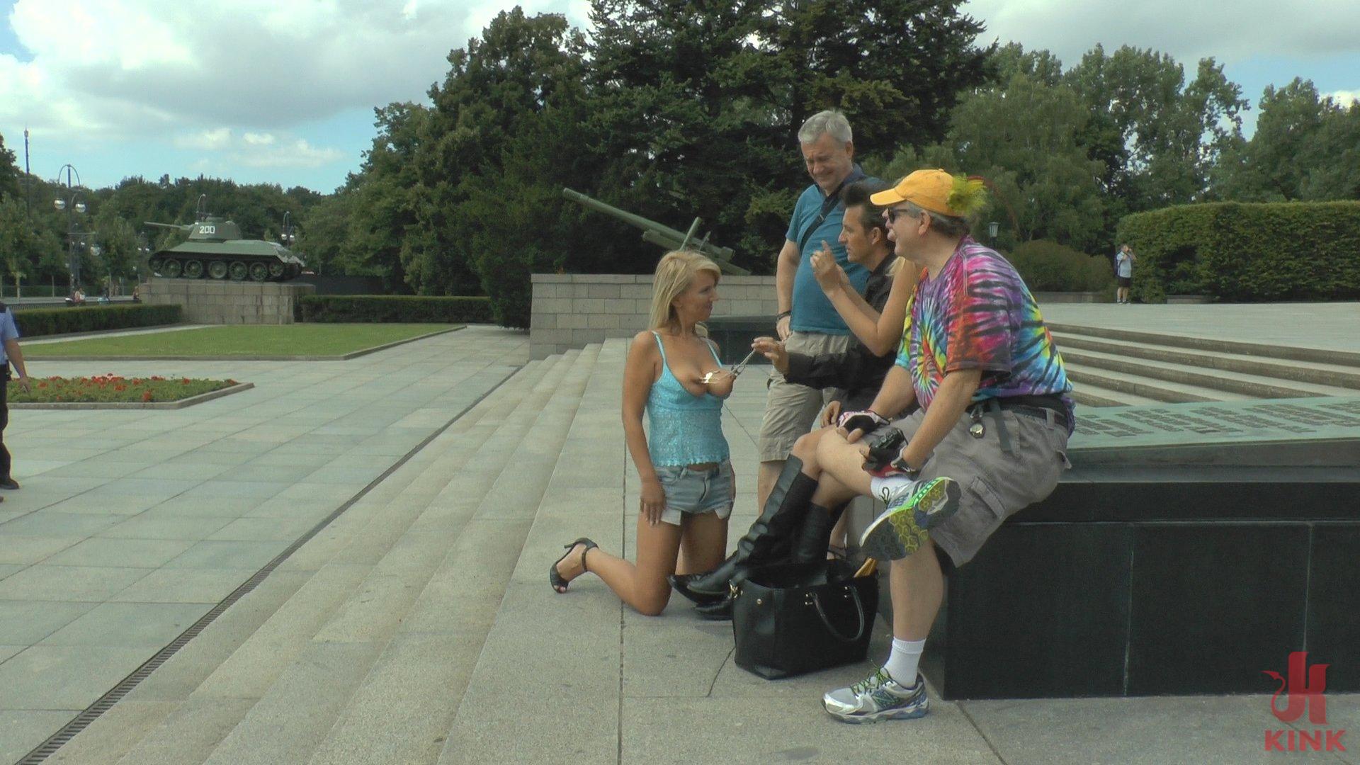 Photo number 2 from Horny Blonde Anal Slut Disgraced for Berlin Tourists shot for Public Disgrace on Kink.com. Featuring Mona Wales, Conny Dachs and Luci Angel in hardcore BDSM & Fetish porn.