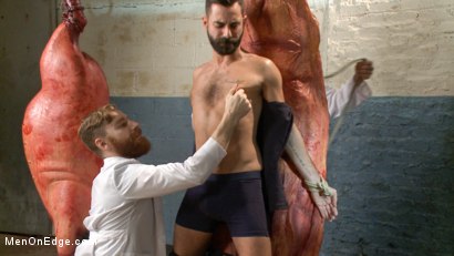 Photo number 2 from Health Inspectors Violate and Mummify a Hot Piece of Meat shot for Men On Edge on Kink.com. Featuring Dean Brody in hardcore BDSM & Fetish porn.