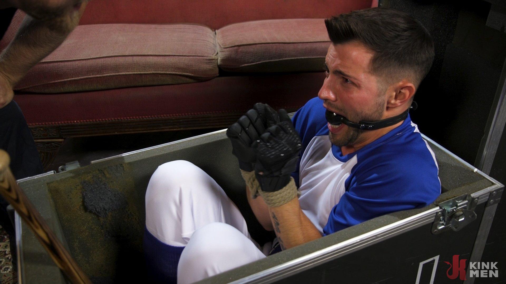 Photo number 1 from Extra Innings: Casey Everett Abducted and Fucked by Logan Stevens shot for Bound Gods on Kink.com. Featuring Logan Stevens and Casey Everett in hardcore BDSM & Fetish porn.