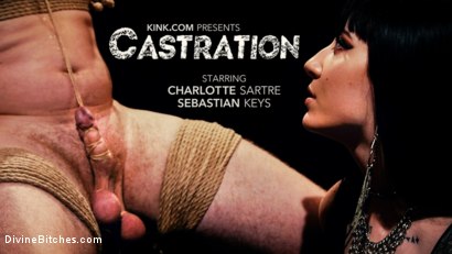 CASTRATION: Vicious Charlotte Sartre Destroys Pain Slut Sebastian Keys