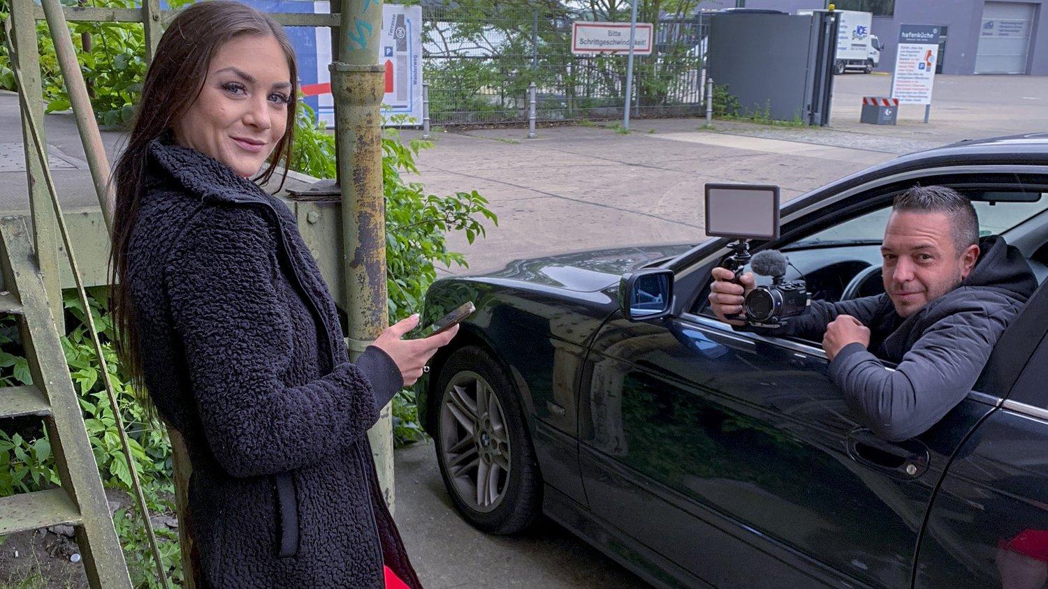 Hot fuck in the car with naughty Lullu Gun