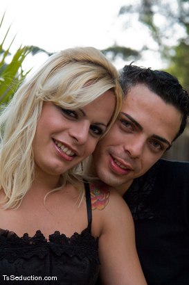 Photo number 15 from Bonus Update -The Language of Blow Job shot for TS Seduction on Kink.com. Featuring Allan William and Thays Schiavianato in hardcore BDSM & Fetish porn.