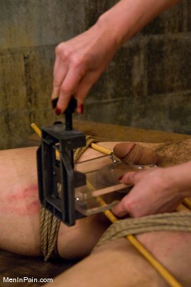 Photo number 10 from Training the Basement Slave shot for Men In Pain on Kink.com. Featuring Maitresse Madeline Marlowe and Orlando in hardcore BDSM & Fetish porn.
