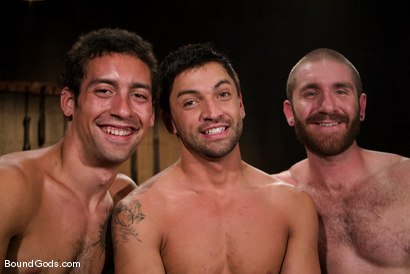 Photo number 15 from Mr Paine and His Boys shot for Bound Gods on Kink.com. Featuring Geoffrey Paine, Dominic Pacifico and DJ in hardcore BDSM & Fetish porn.
