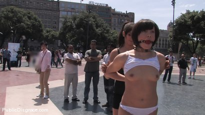 Alina Rose gets fucked by two men in public